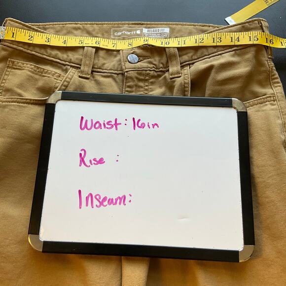 Carhartt 32x30 Relaxed Fit Rugged Flex Work Pants BN2517-M Durable Khaki Canvas - Picture 6 of 8